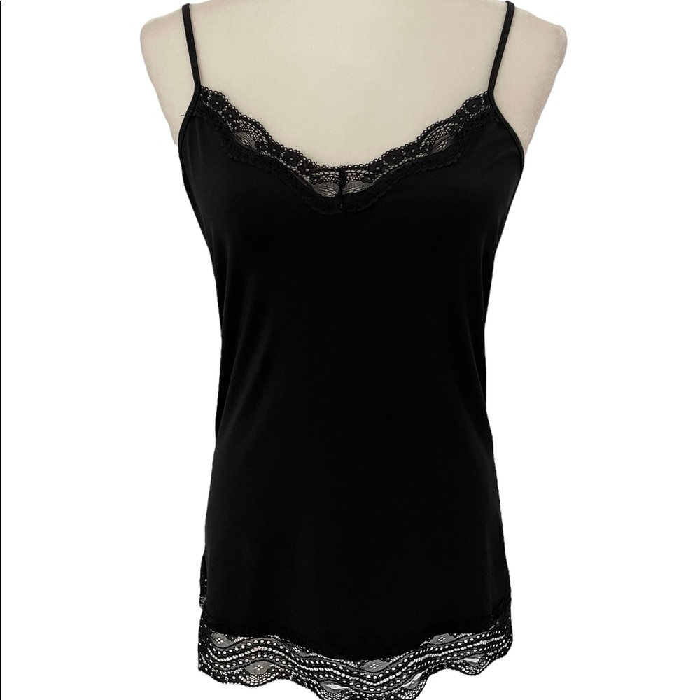 RELATIVITY Black Lacy Chemise Size M